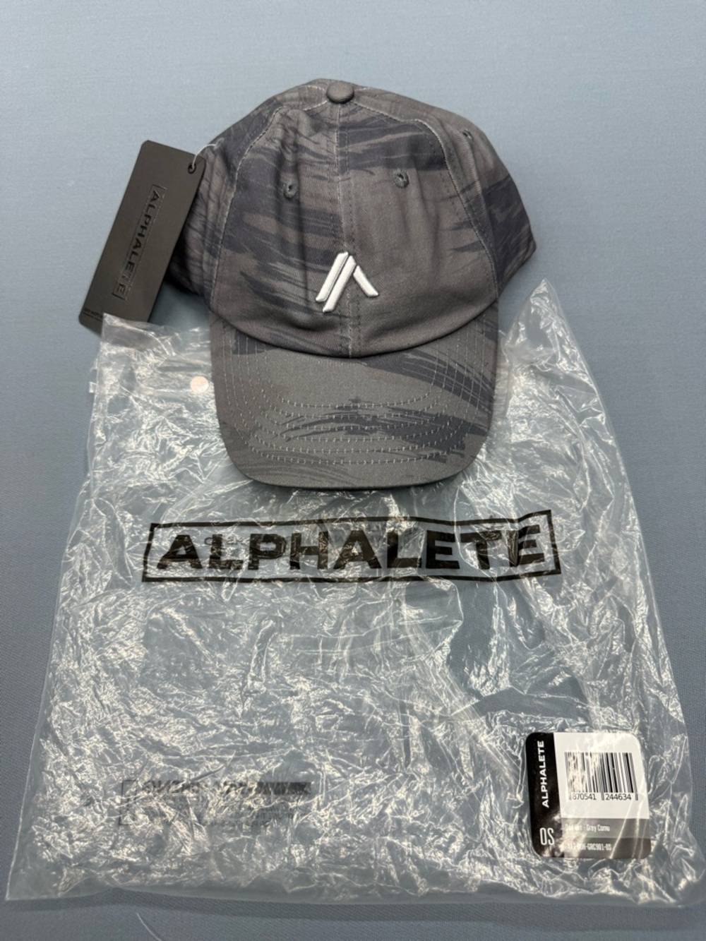 Alphalete Charcoal Gray Camo Curve Brim Cap